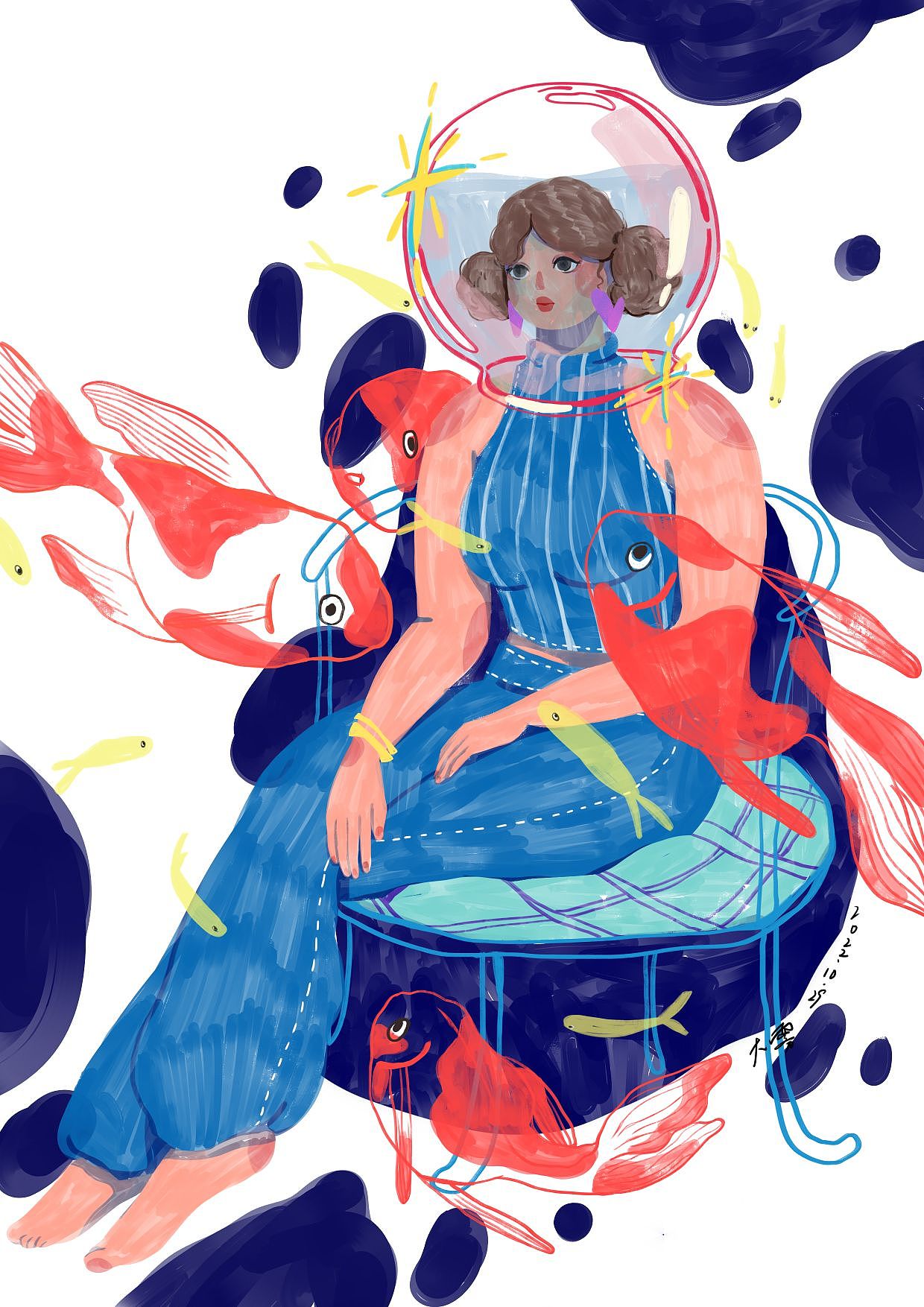 豐富多彩的女孩（圖ZMzIwODc5NTI4） - 商業(yè)插畫 - 站酷設(shè)計師大霧725原創(chuàng)素材 - 站酷ZCOOL