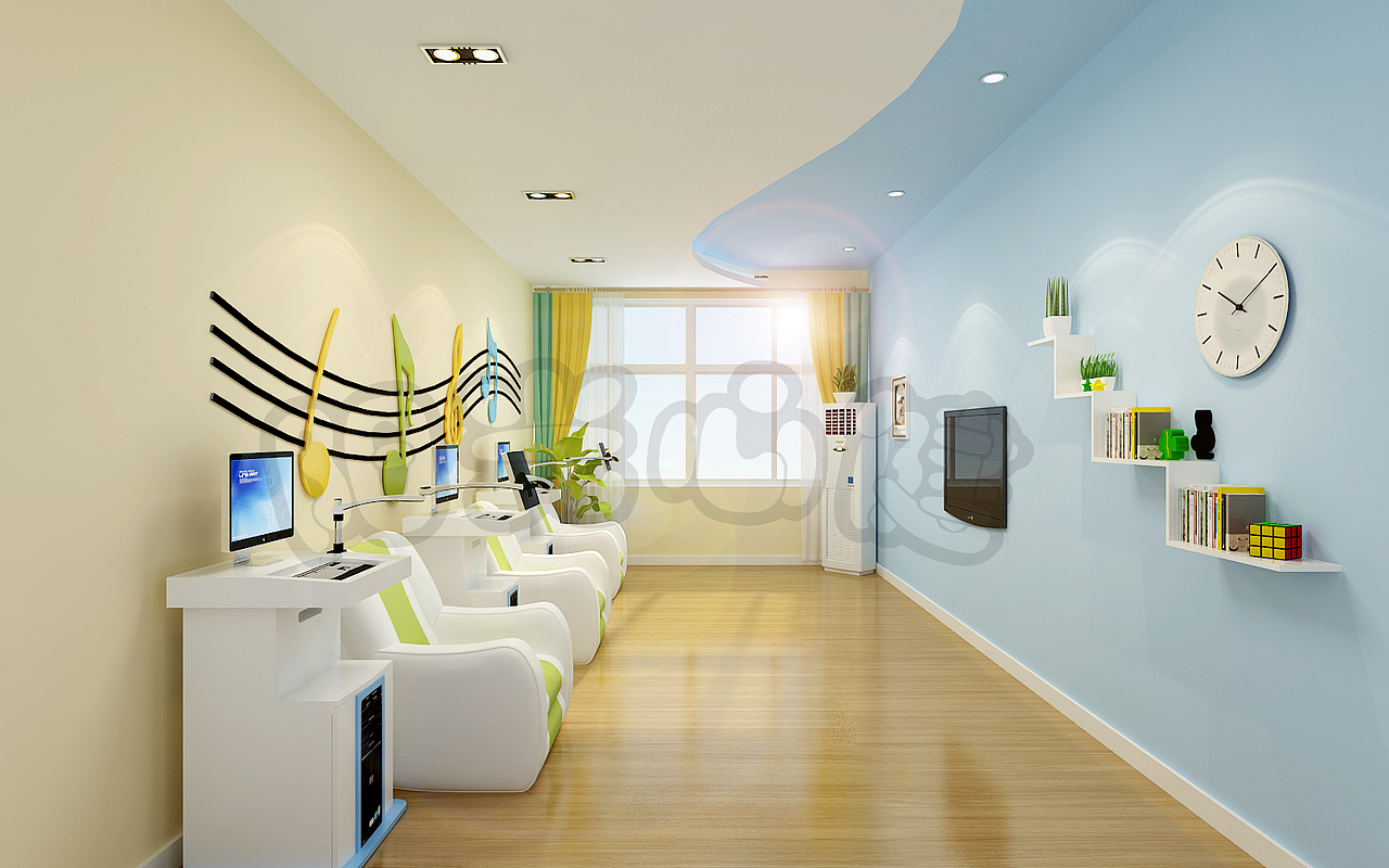 心理咨询室之音乐放松室设计效果图