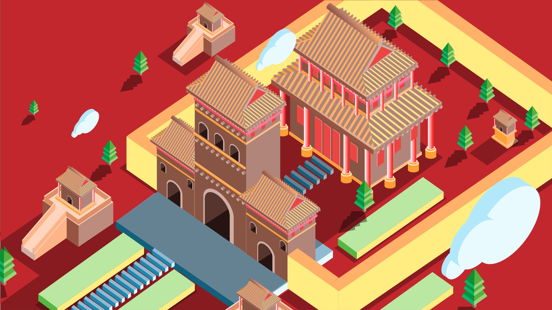 八月之2.5d建筑|插画|商业插画|潜行者 - 原创作品 - 站酷 (zcool)