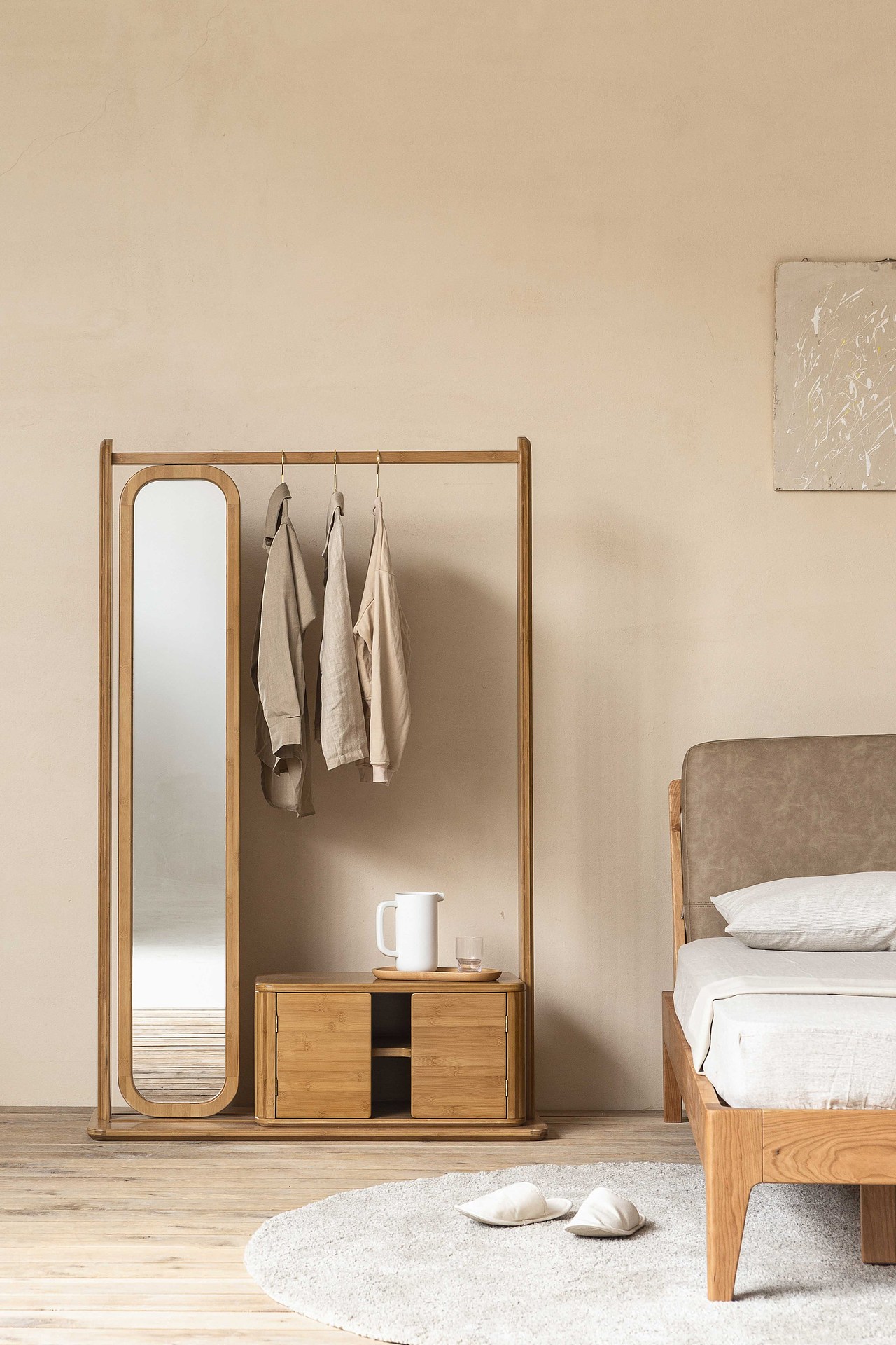 竹质玄关架设计-致家家居产品(家具摄影)