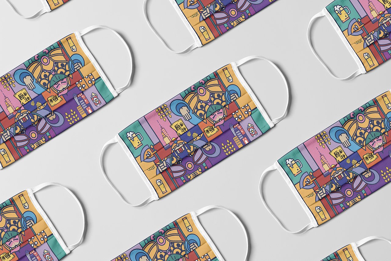 「门神哈春」DOOR GOD 新年系列 精酿原浆啤酒包装设计