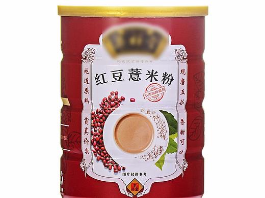 红豆薏米粉包装 铁罐包装 淘宝天猫 代餐粉包装设计