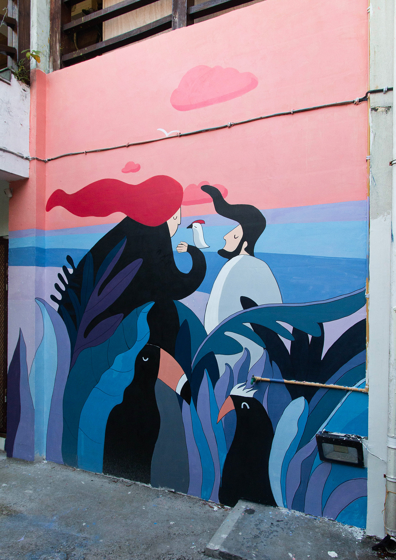 沐心轰趴别墅外墙手绘(改造)项目（图ZMTcwNzQ5NjYw） - 商业插画 - 站酷设计师小王子_原创素材 - 站酷ZCOOL