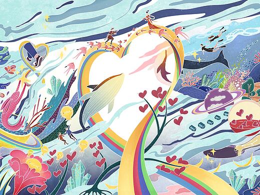 心世界·爱无界（个人主页-ZNjQ4Nzk2MTI=） - 商业插画 - 站酷设计师家有大喜原创素材 - 站酷ZCOOL