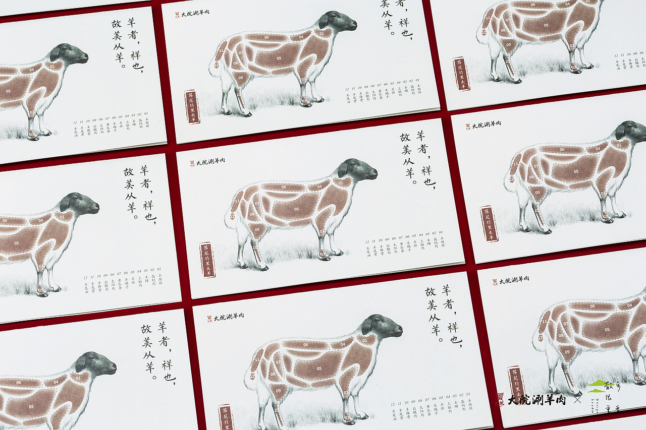 Package/Illustration | 大院涮羊肉 生鲜礼盒包装（图ZMTk0NDI2MjQw） - 包装 - 站酷设计师散步很重要原创素材 - 站酷ZCOOL