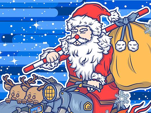 圣诞节海报（个人主页-ZNTUxNDA2OTI=） - 新锐潮流插画 - 站酷设计师NARAKU奈落原创素材 - 站酷ZCOOL