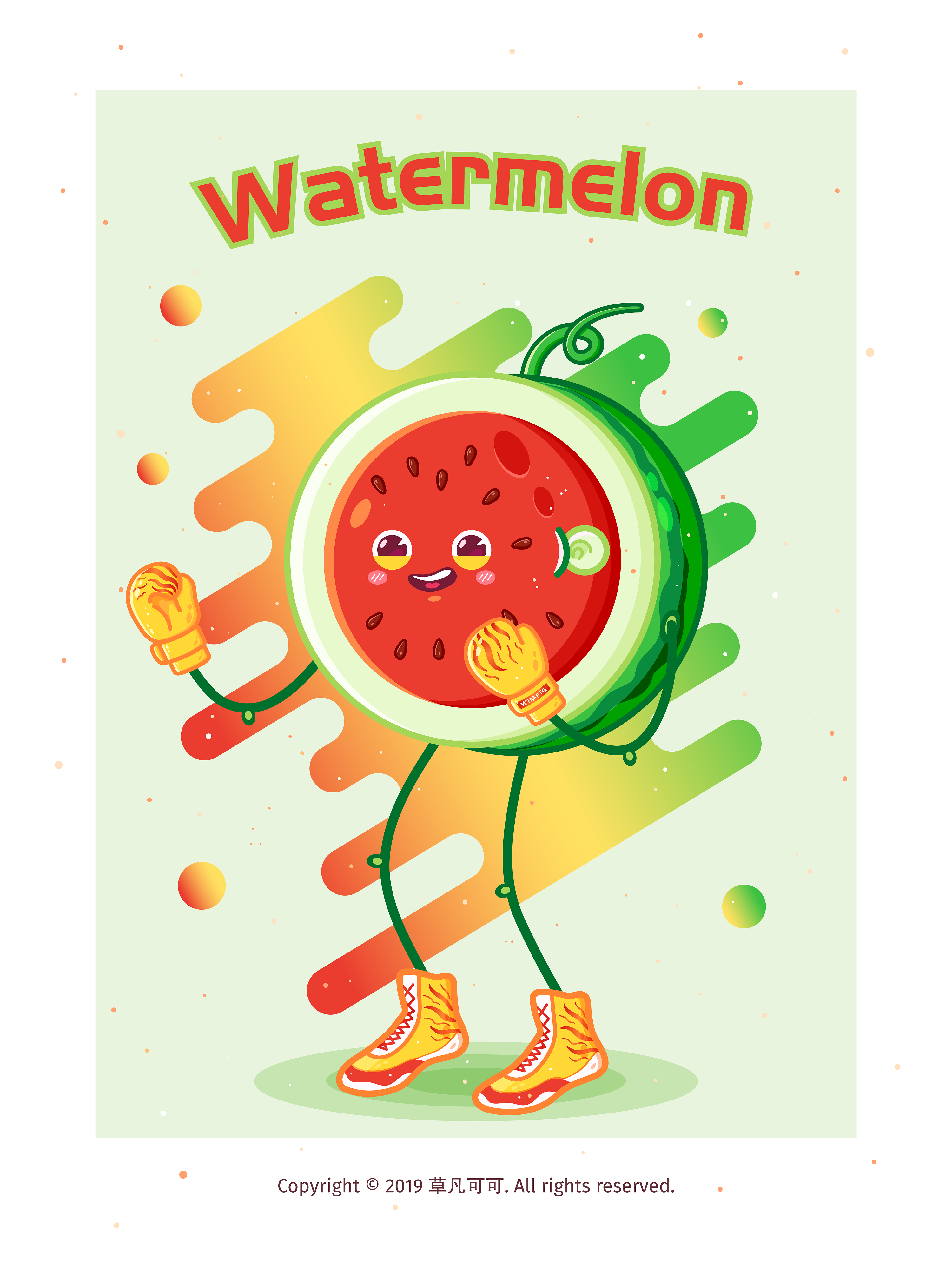 萌萌哒又活力十足的水果们|插画|商业插画|草凡grace - 原创作品