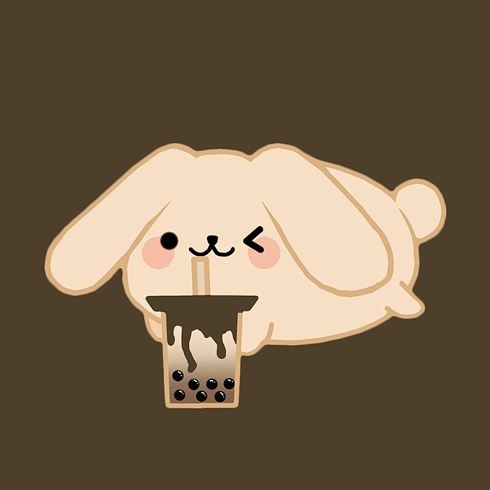 卡通头像可可爱爱奶茶兔头像⑨