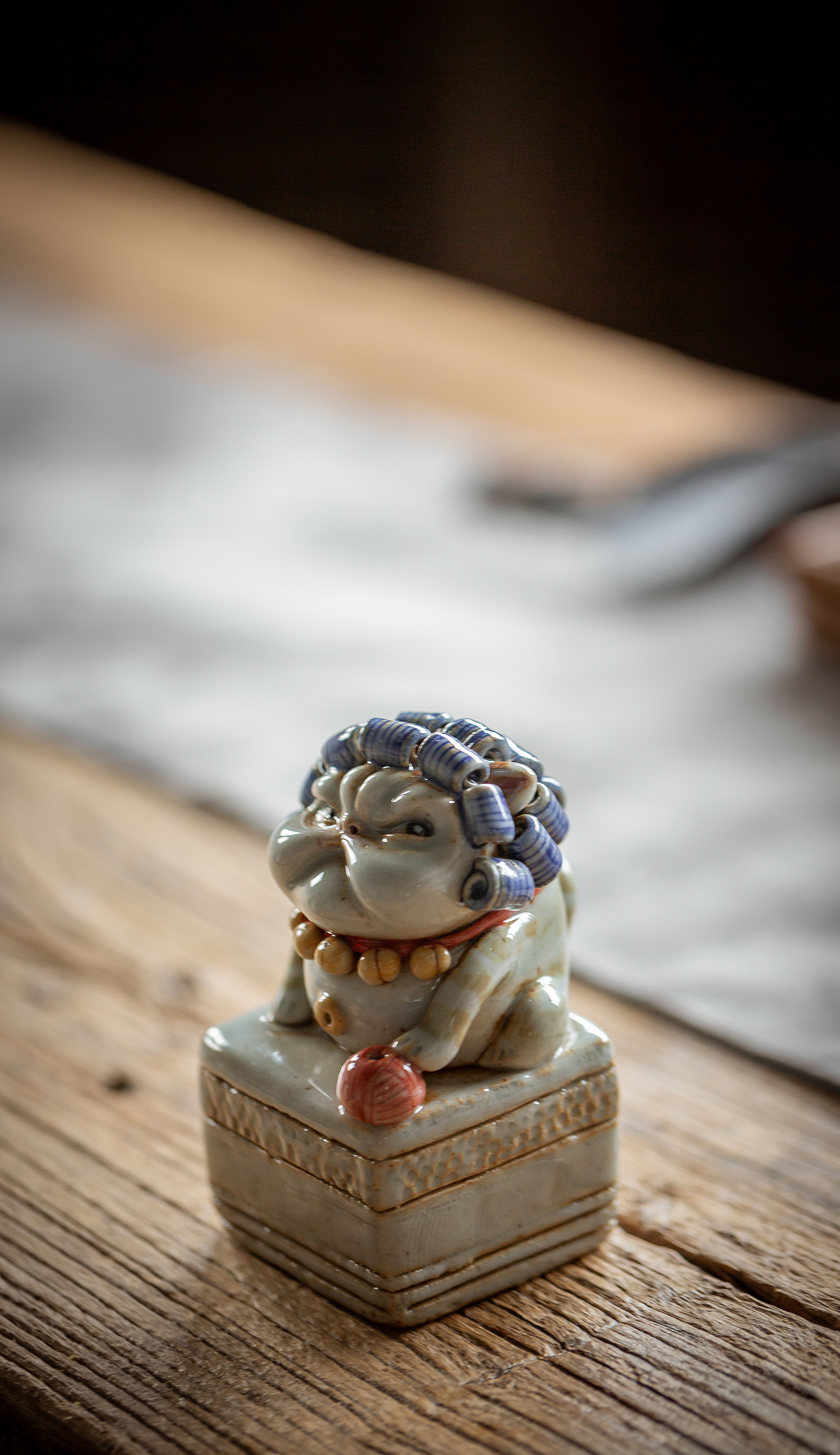 器十二 景德镇手工捏雕 叼烟斗的加菲猫倒流香香插摆件