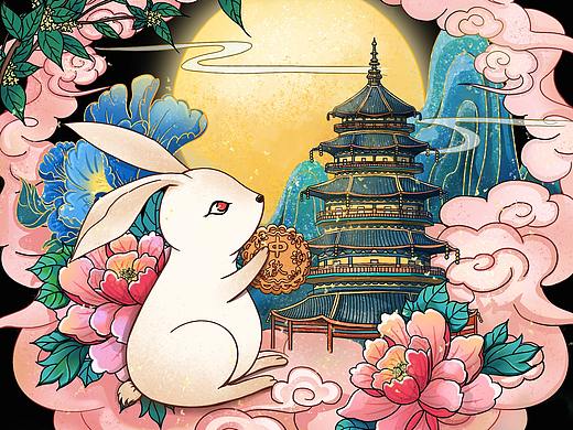 中秋插画（个人主页-ZNTY5MjY5ODg=） - 商业插画 - 站酷设计师舒展刘原创素材 - 站酷ZCOOL