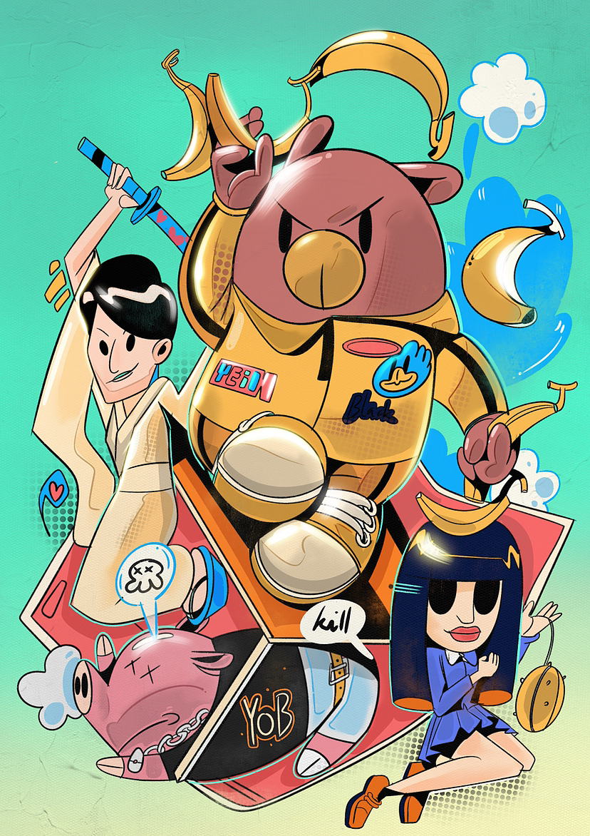 《女孩们》（图ZMzE4MjM3NDU2） - 新锐潮流插画 - 站酷设计师coop纪社原创素材 - 站酷ZCOOL