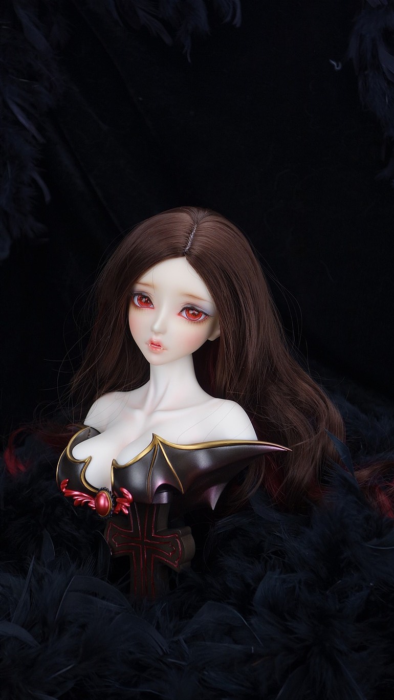 吸血鬼 lisa 三分bjd娃娃 头雕&胸台 3d建模,3d打印原型制作