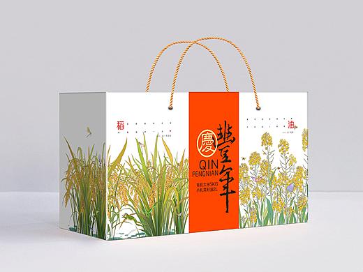 大米包装插画—丰收年