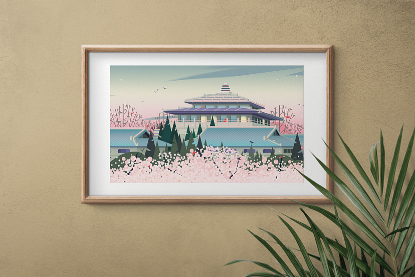 最美校园 武汉大学（图ZMzIzMjM1MzU2） - 商业插画 - 站酷设计师YNG724原创素材 - 站酷ZCOOL