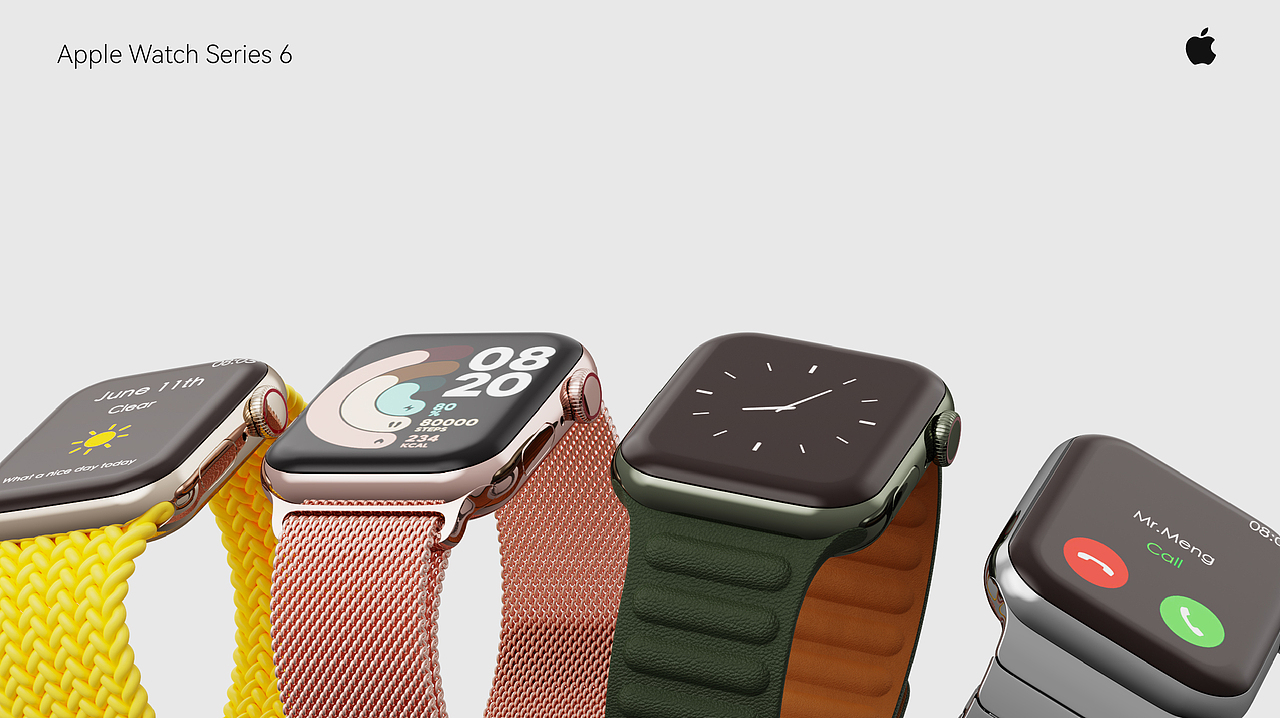Apple Watch Series 6 | 产品渲染(图ZMjc1NDU5MTYw) - 产品 - 站酷设计师Joseph_Shao原创素材 - 站酷ZCOOL