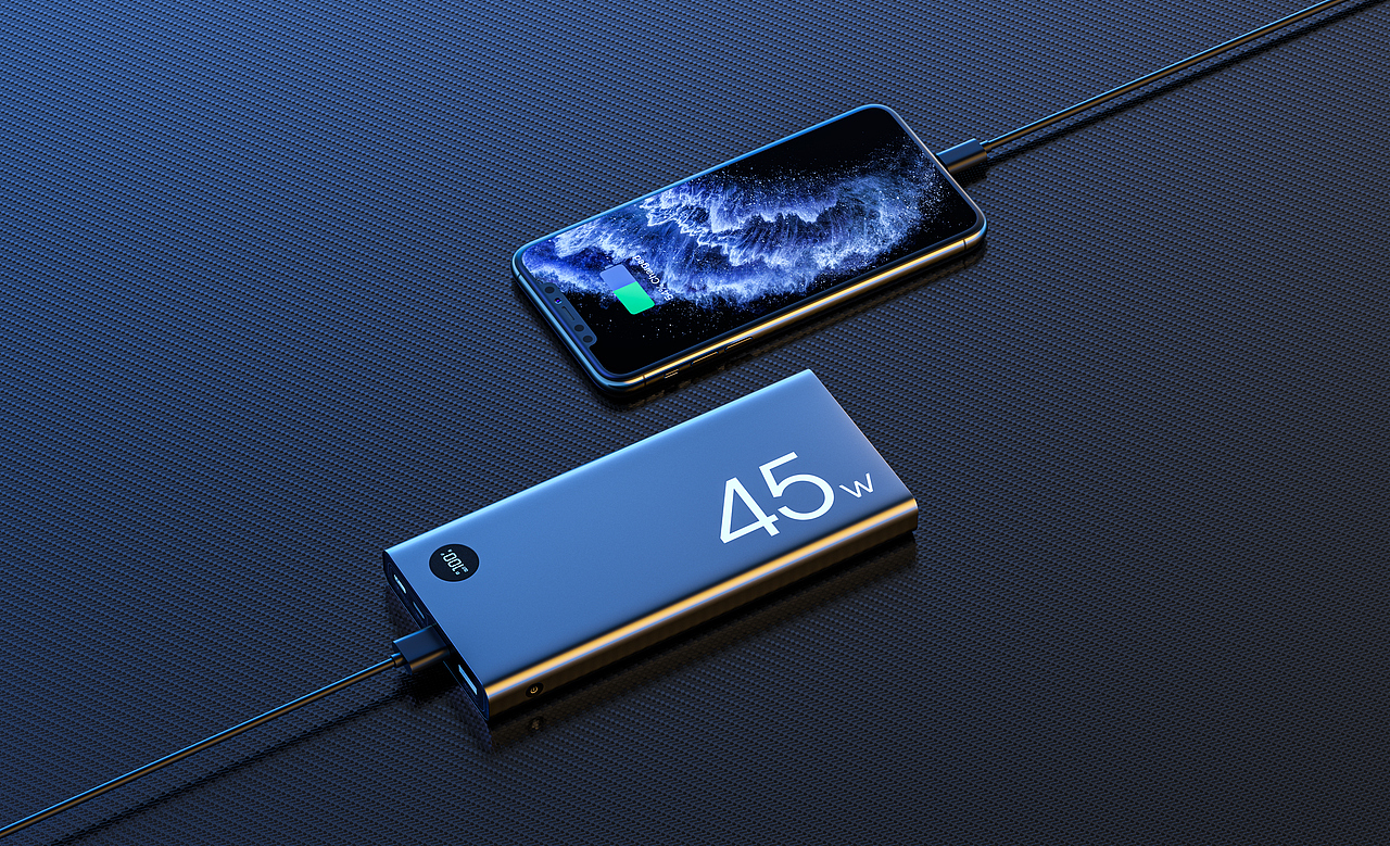 3c数码产品暗色调渲染