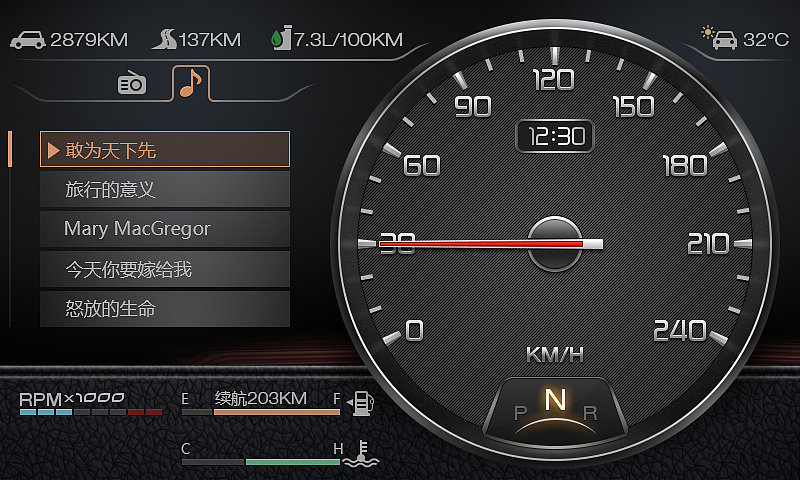 液晶仪表（图ZNTcwNTE5MDQ=） - APP界面 - 站酷设计师Leafzombie原创素材 - 站酷ZCOOL