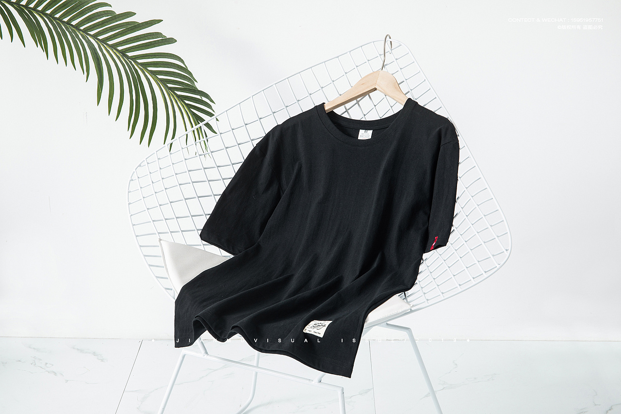 t恤场景拍摄 男女士短袖服饰静物平铺摆拍产品摄影