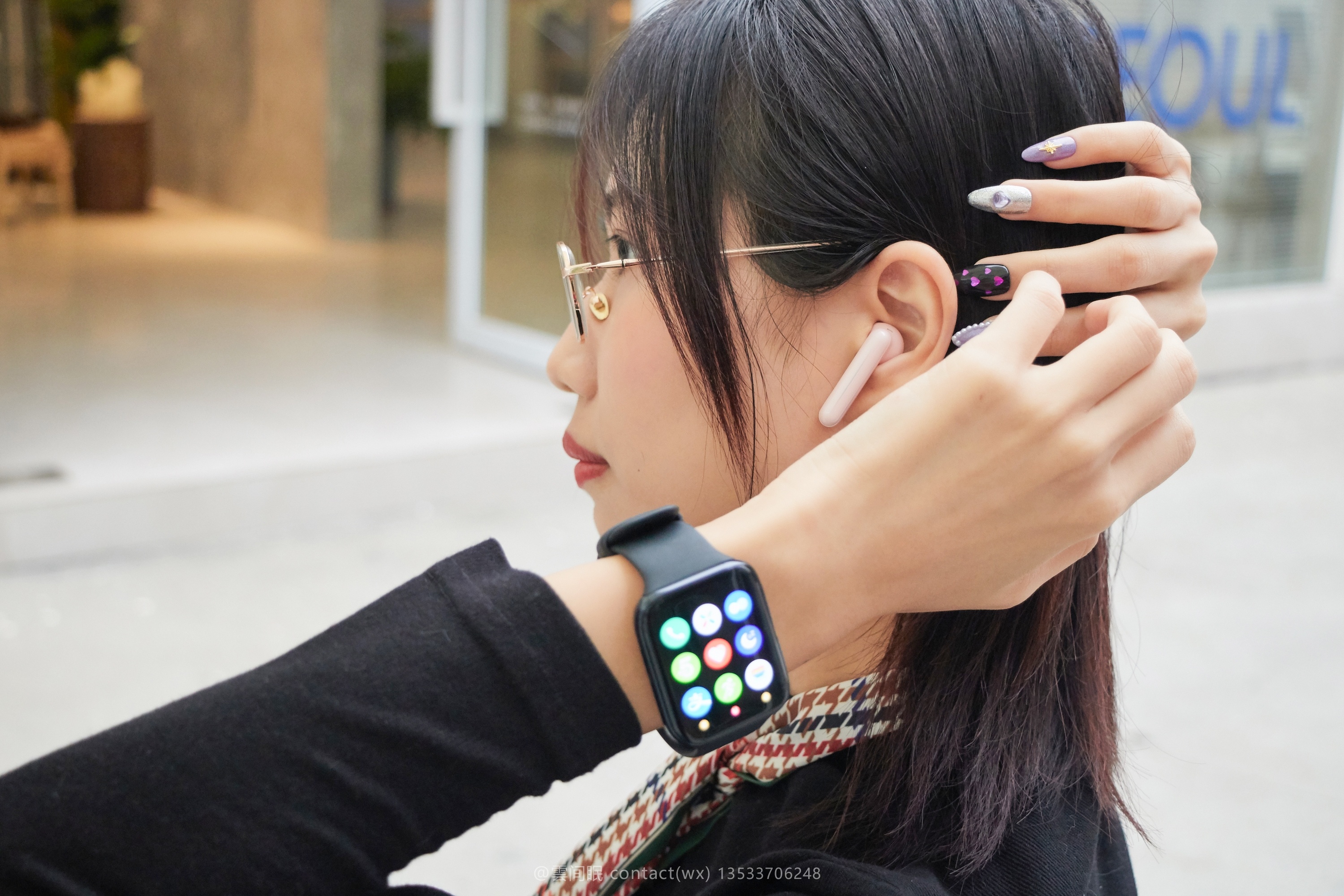 oppo findx2pro,无线耳机,智能手表 模特图