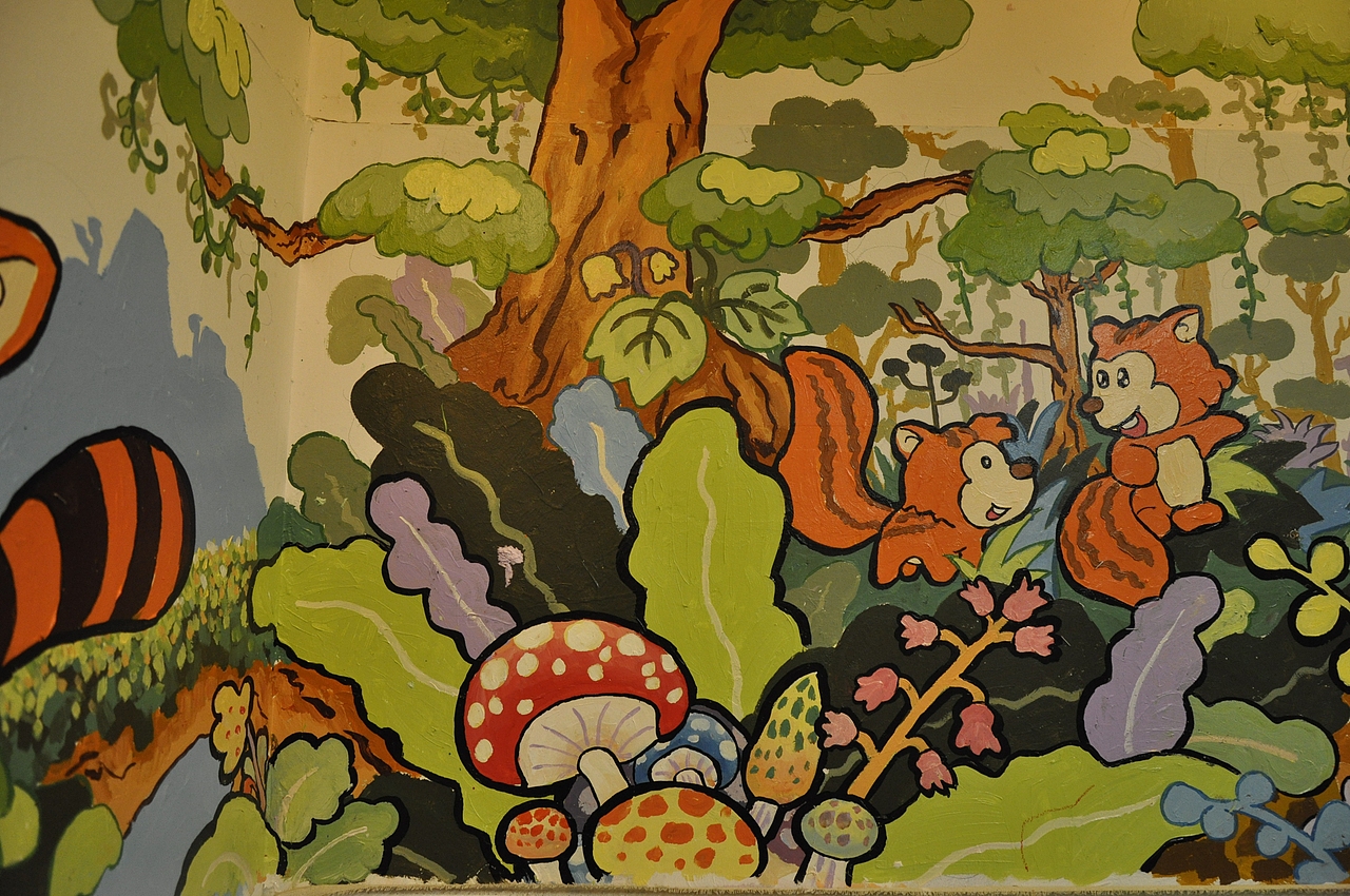 无锡格林希尔早教中心墙面装饰(老作品翻箱底的打包放站酷~O(∩_∩)O~~)