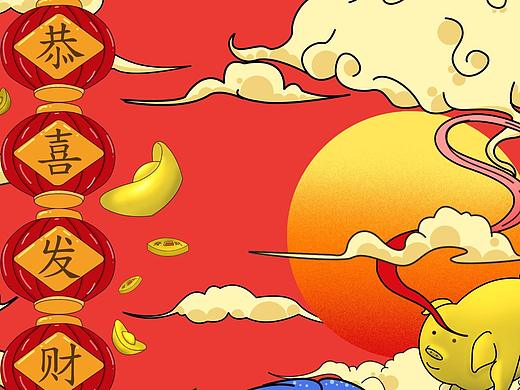 豬年大吉（個人主頁-ZMzUyOTk2NDg=） - 創(chuàng)作習作 - 站酷設(shè)計師鄭卜華原創(chuàng)素材 - 站酷ZCOOL