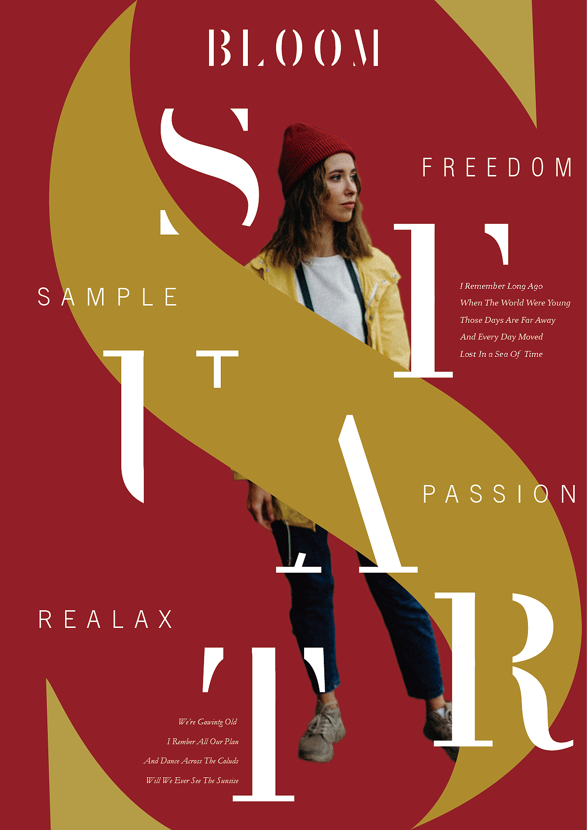 视觉文字分割海报