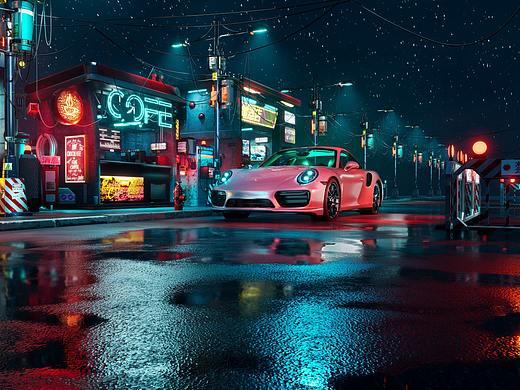UE4赛博朋克街道