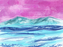 高山与自由—风景速涂