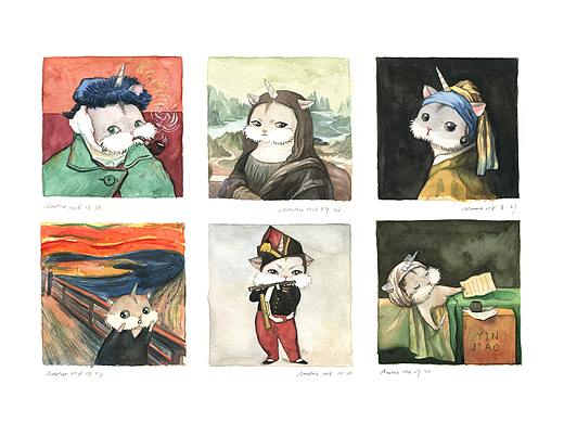 筆耕不輟(三)：銀角與名畫（個人主頁-ZMzIxNzMxNDA=） - 繪畫 - 站酷設(shè)計師叢余Nautux原創(chuàng)素材 - 站酷ZCOOL