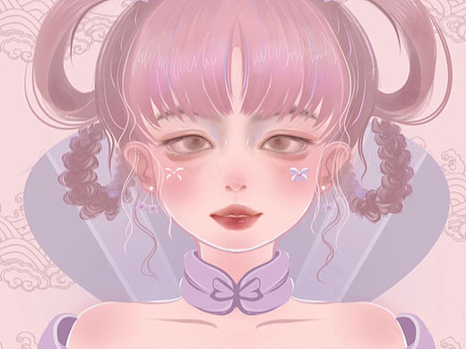 有点厌世脸的小乔插画