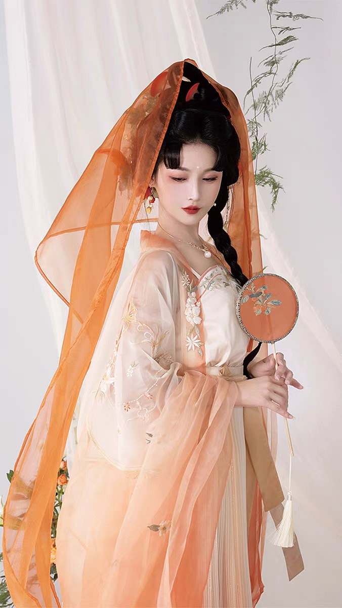 汉服设计｜2023夏 糖渍蜜橘改良宋制（图ZMzQ4OTk2MTMy） - 传统/民族服饰 - 站酷设计师一斤的汉服世界原创素材 - 站酷ZCOOL