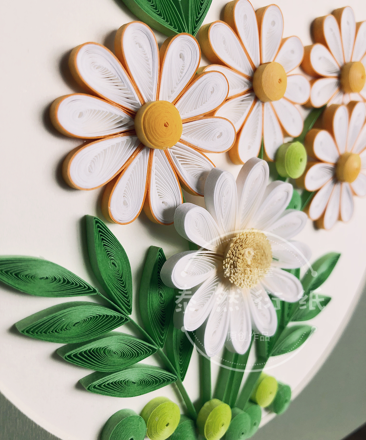 原创衍纸花卉小幅作品