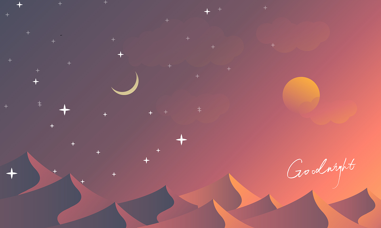 沙漠星辰海报临摹