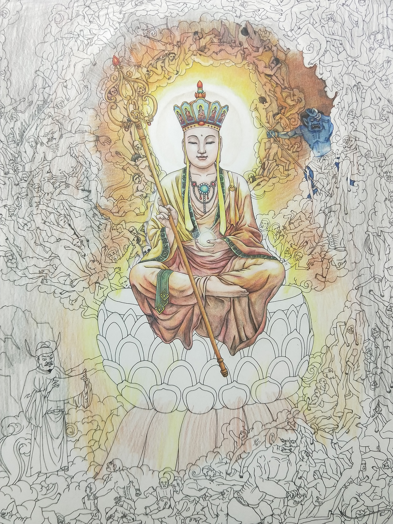 《南门大愿地藏王菩萨》（图ZMTc2NTQ5Nzgw） - 创作习作 - 站酷设计师设计师徐小望原创素材 - 站酷ZCOOL