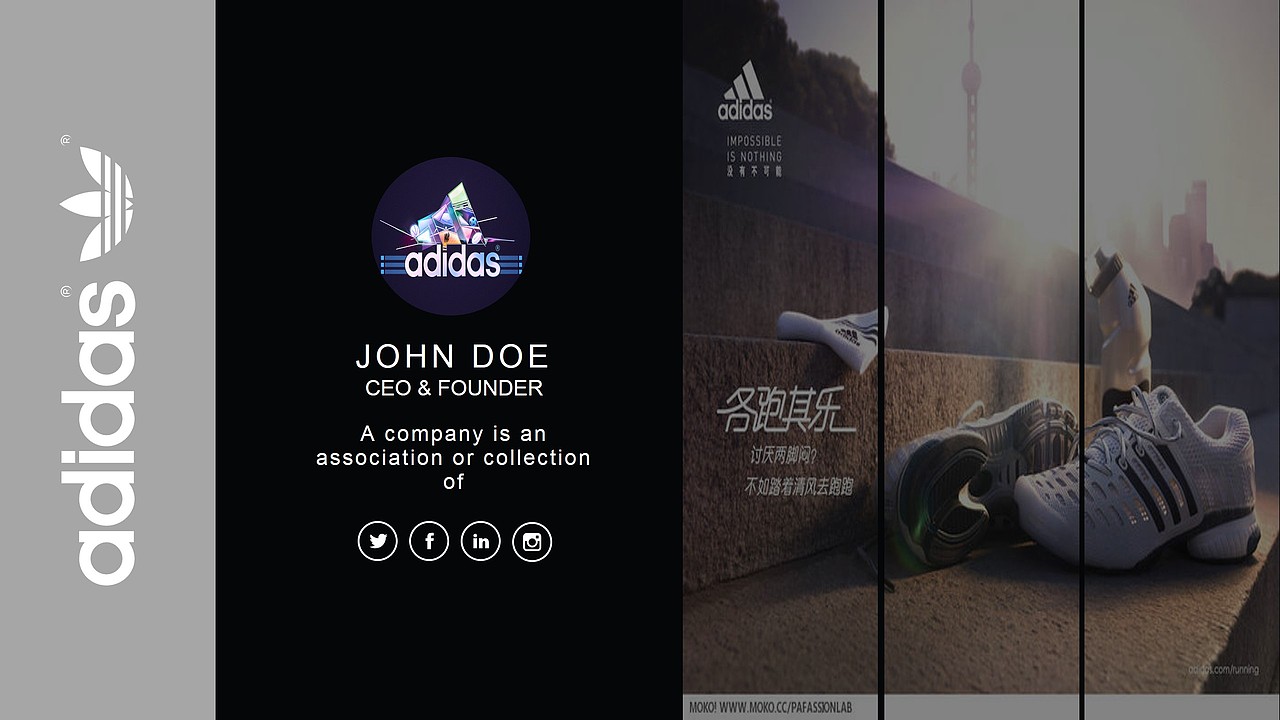 adidas阿迪达斯时尚运动品牌营销策划PPT模板（图ZNzgzNDAzNDA=） - PPT/Keynote - 站酷设计师MASEFAT工作室原创素材 - 站酷ZCOOL