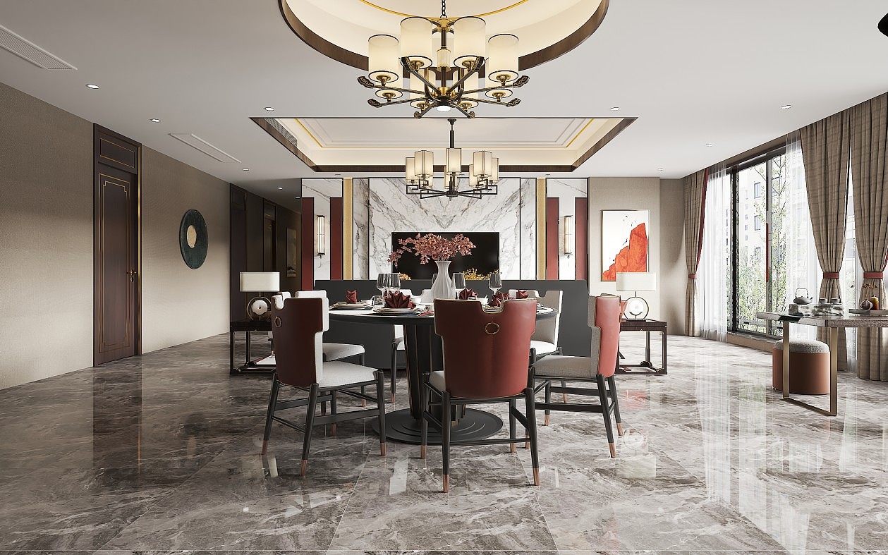 新中式客餐厅||温馨中不失奢华,低调中不失典雅。
