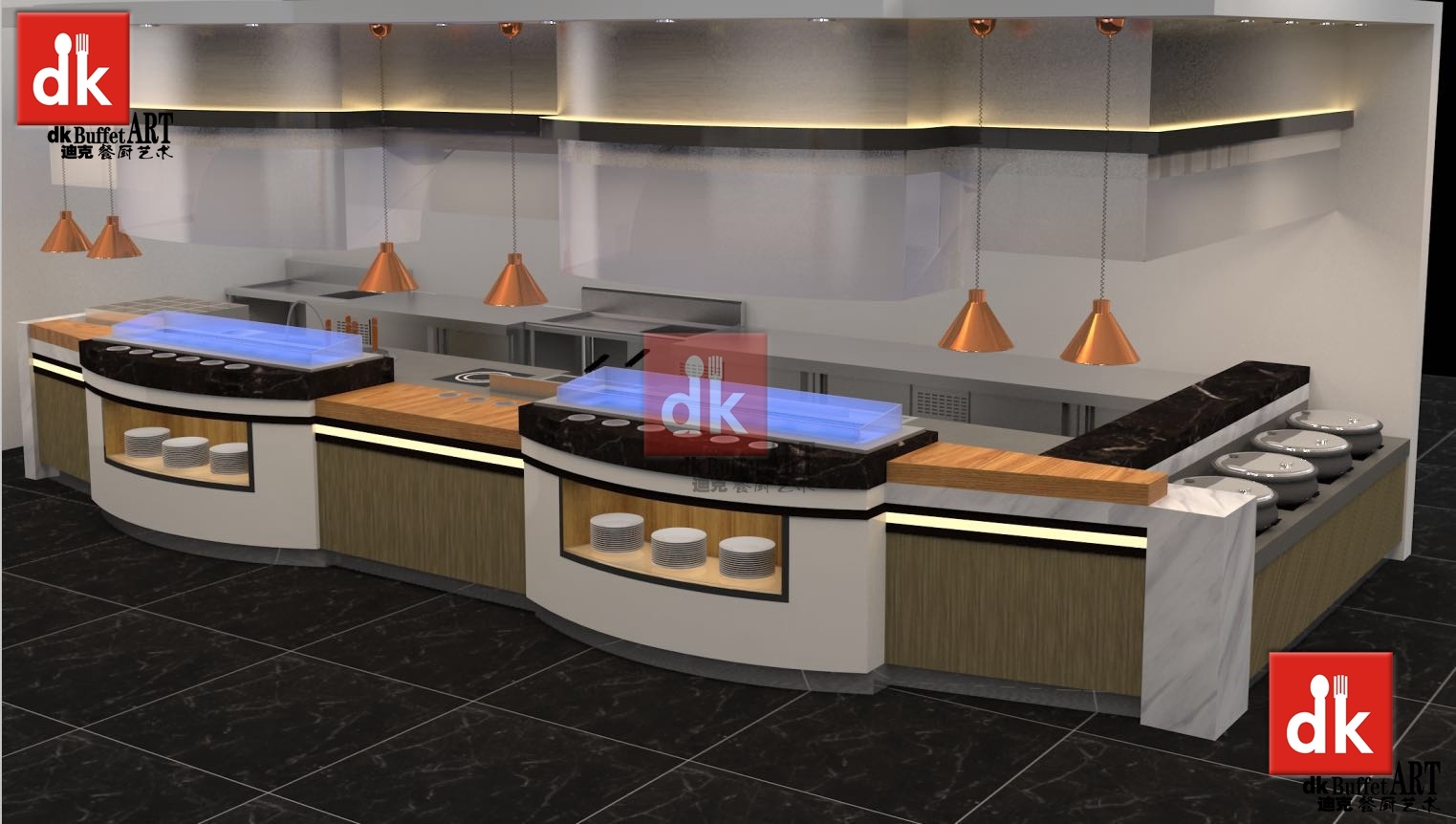 自助餐厅自助餐台明档设计需要注意些什么