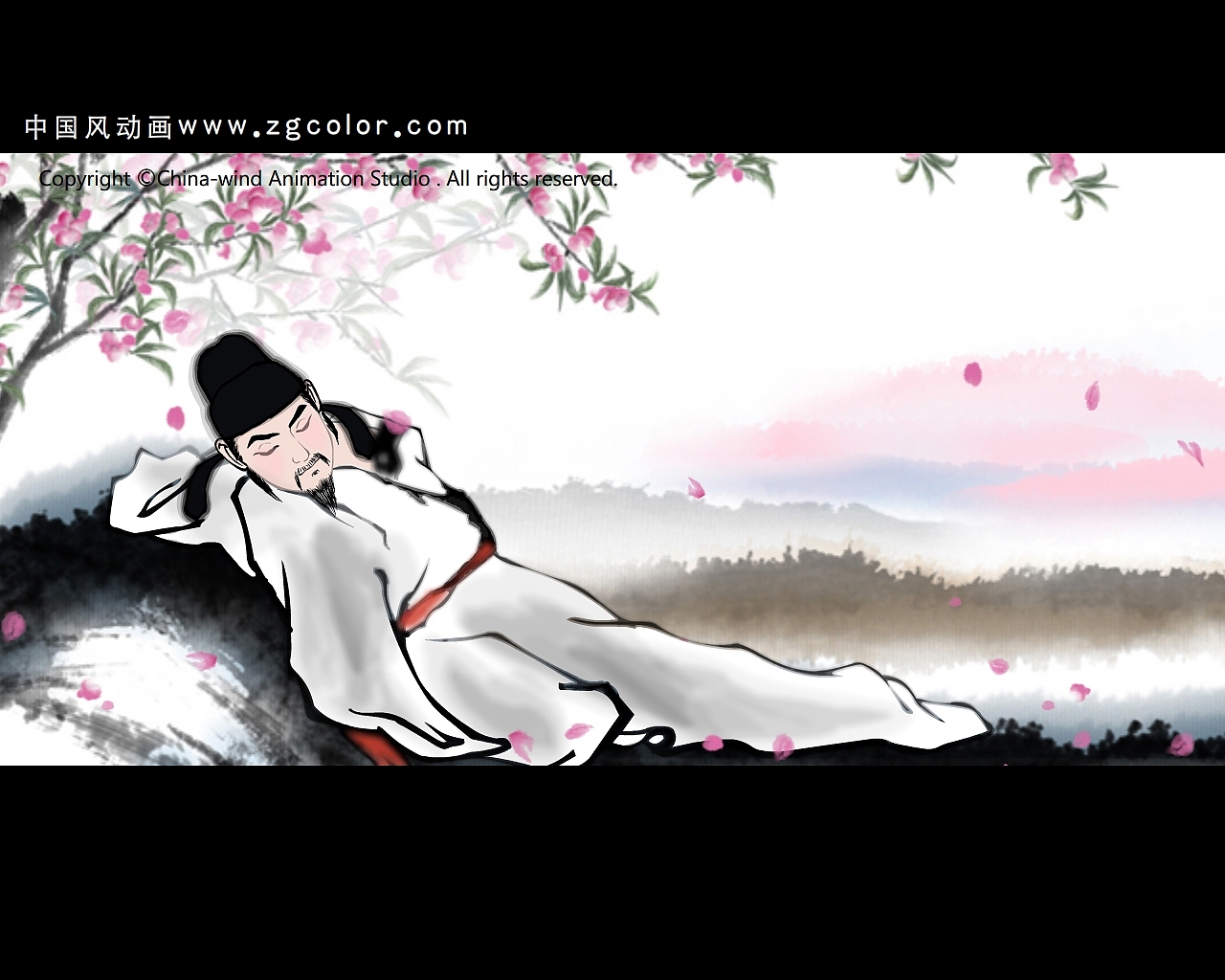 水墨动画-桃花仙（图ZMjU5NDM3Njg4） - 动画片 - 站酷设计师中国风动画原创素材 - 站酷ZCOOL