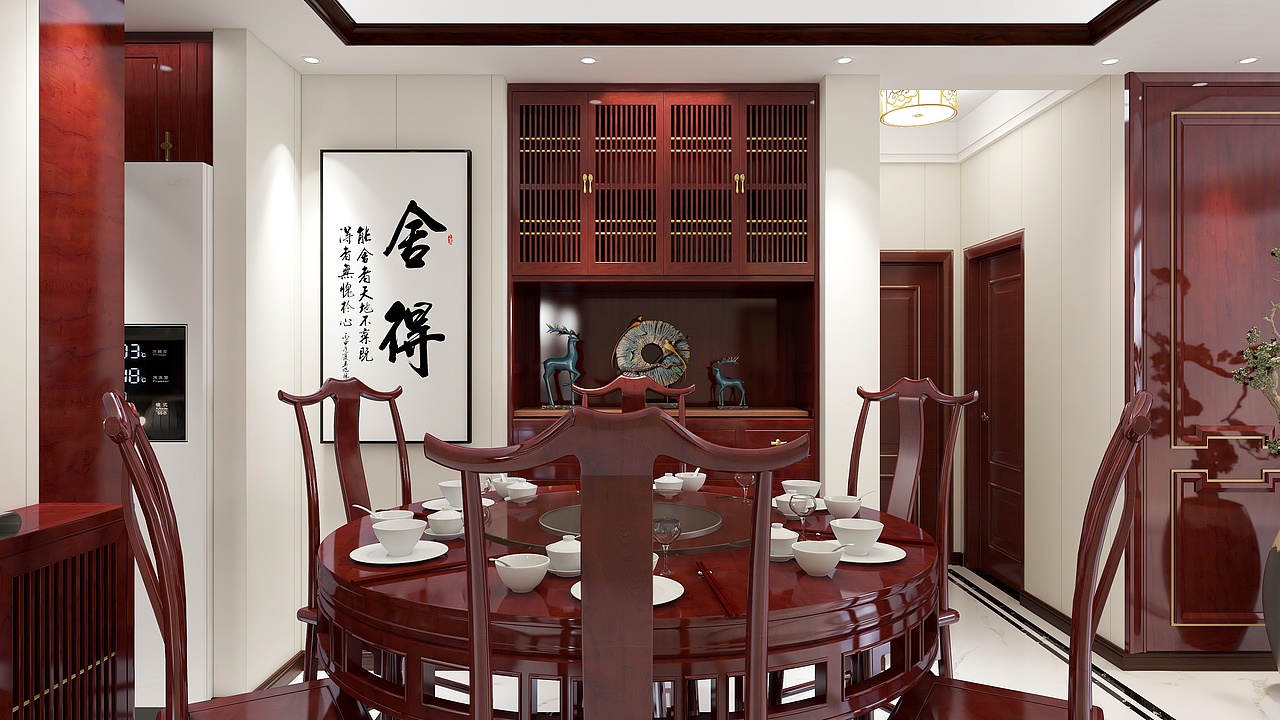 中式红木家具室内效果（图ZMjI5MzA3OTQw） - 家装设计 - 站酷设计师筑巢设计原创素材 - 站酷ZCOOL