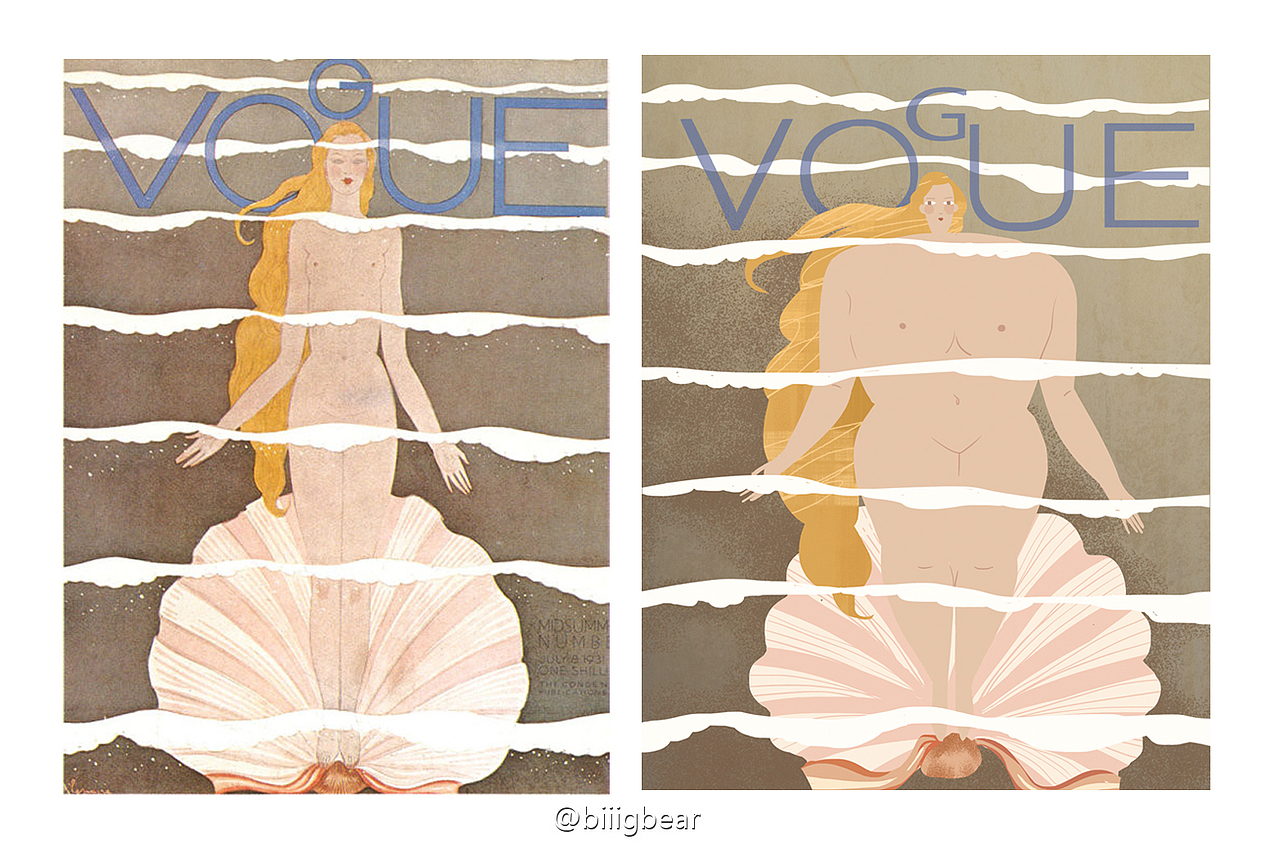 vogue封面临摹（图ZMzk0ODQ4ODg=） - 商业插画 - 站酷设计师biiig_bear原创素材 - 站酷ZCOOL