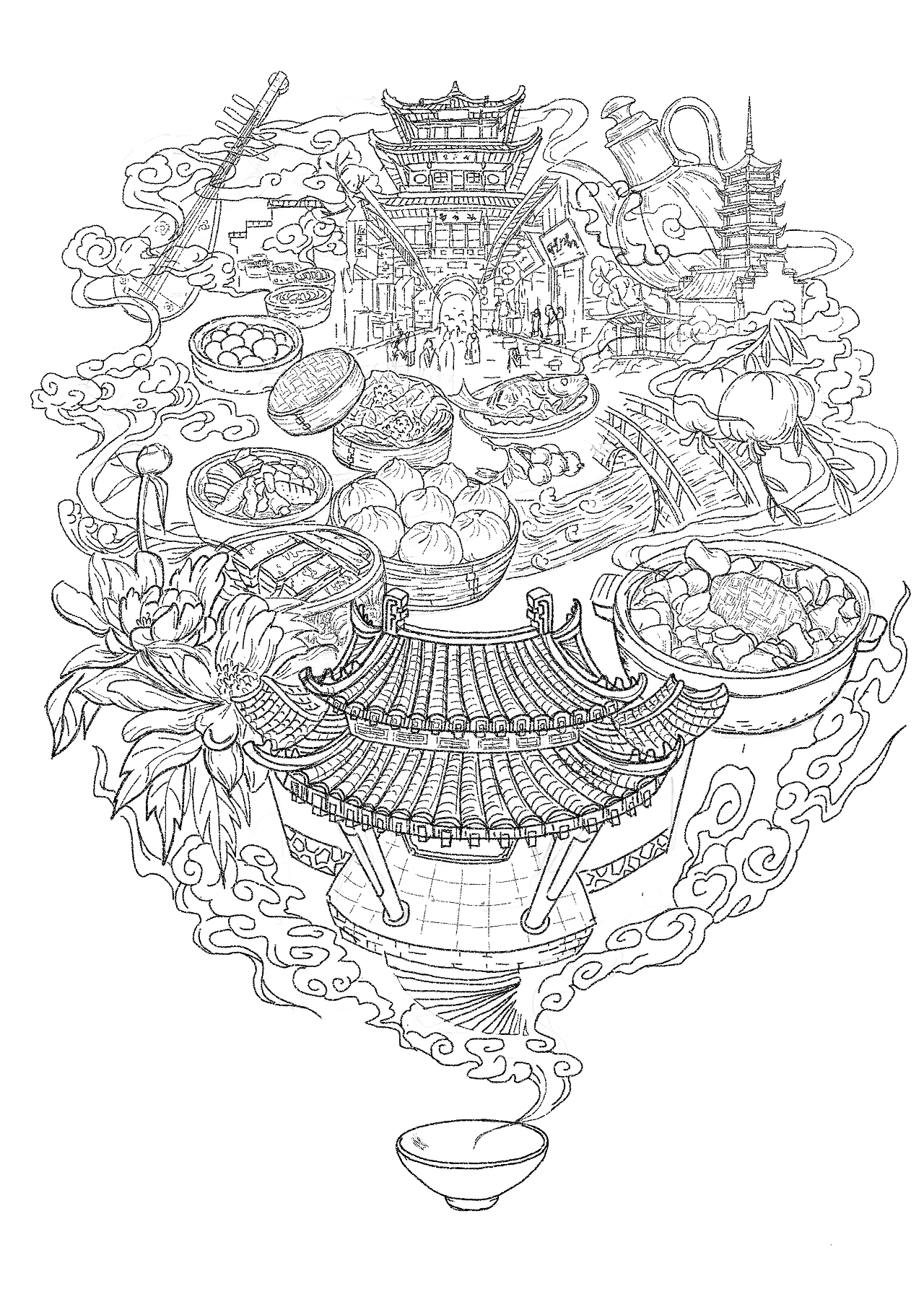 东京梦华录（图ZMjM1ODA3MDU2） - 商业插画 - 站酷设计师人称雕兄原创素材 - 站酷ZCOOL