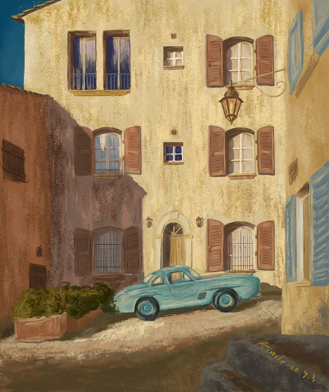 复古小镇风景|插画|插画习作|阳子kincle - 原创作品 - 站酷 (zcool)