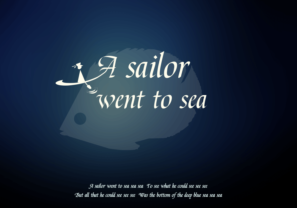 A sailor went to sea 站酷意大利字体活动（图ZNDgwNjg5MTY=） - 字体/字形 - 站酷设计师漫漫easy原创素材 - 站酷ZCOOL