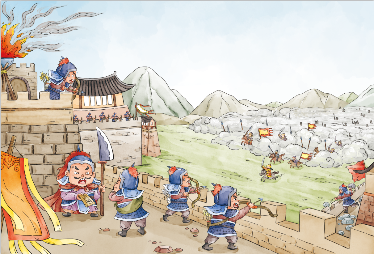 中国古代士兵漫画图片