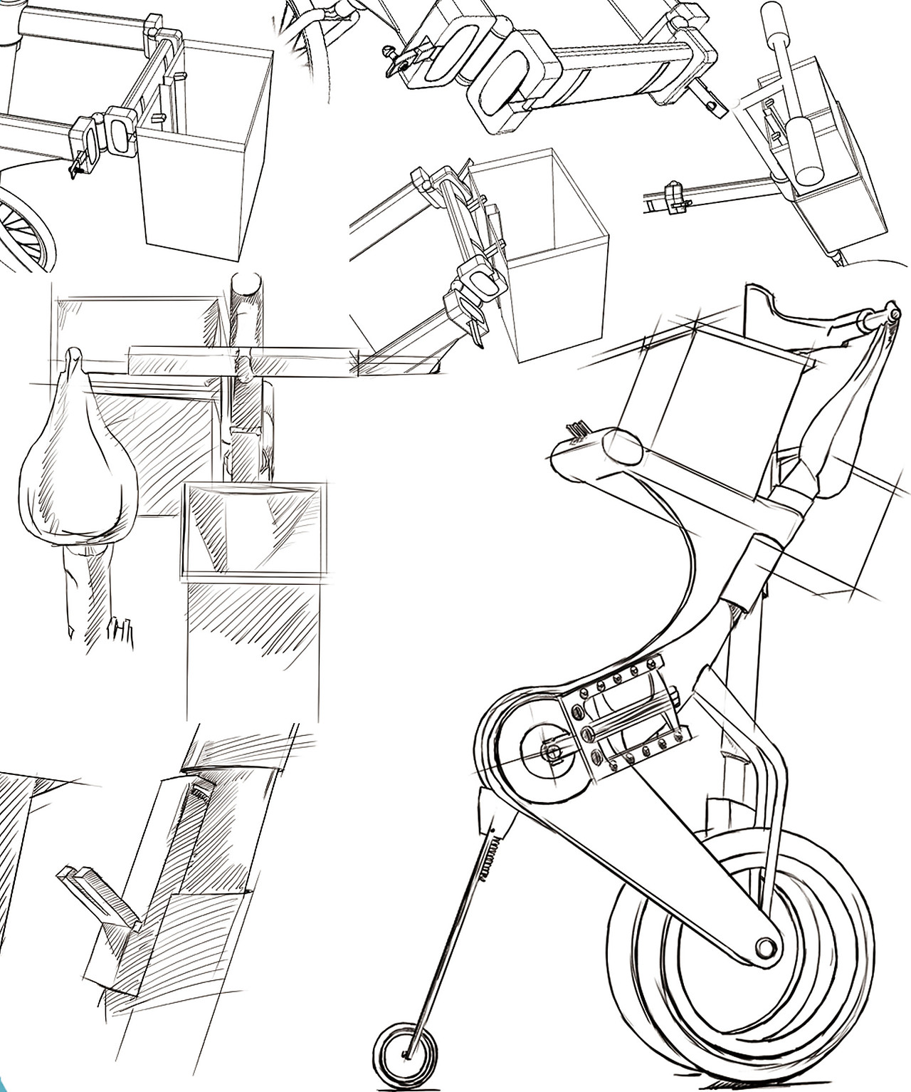 代步 购物 两用自行车设计（图ZNTE1NjE5ODA=） - 交通工具 - 站酷设计师mm孟梦原创素材 - 站酷ZCOOL