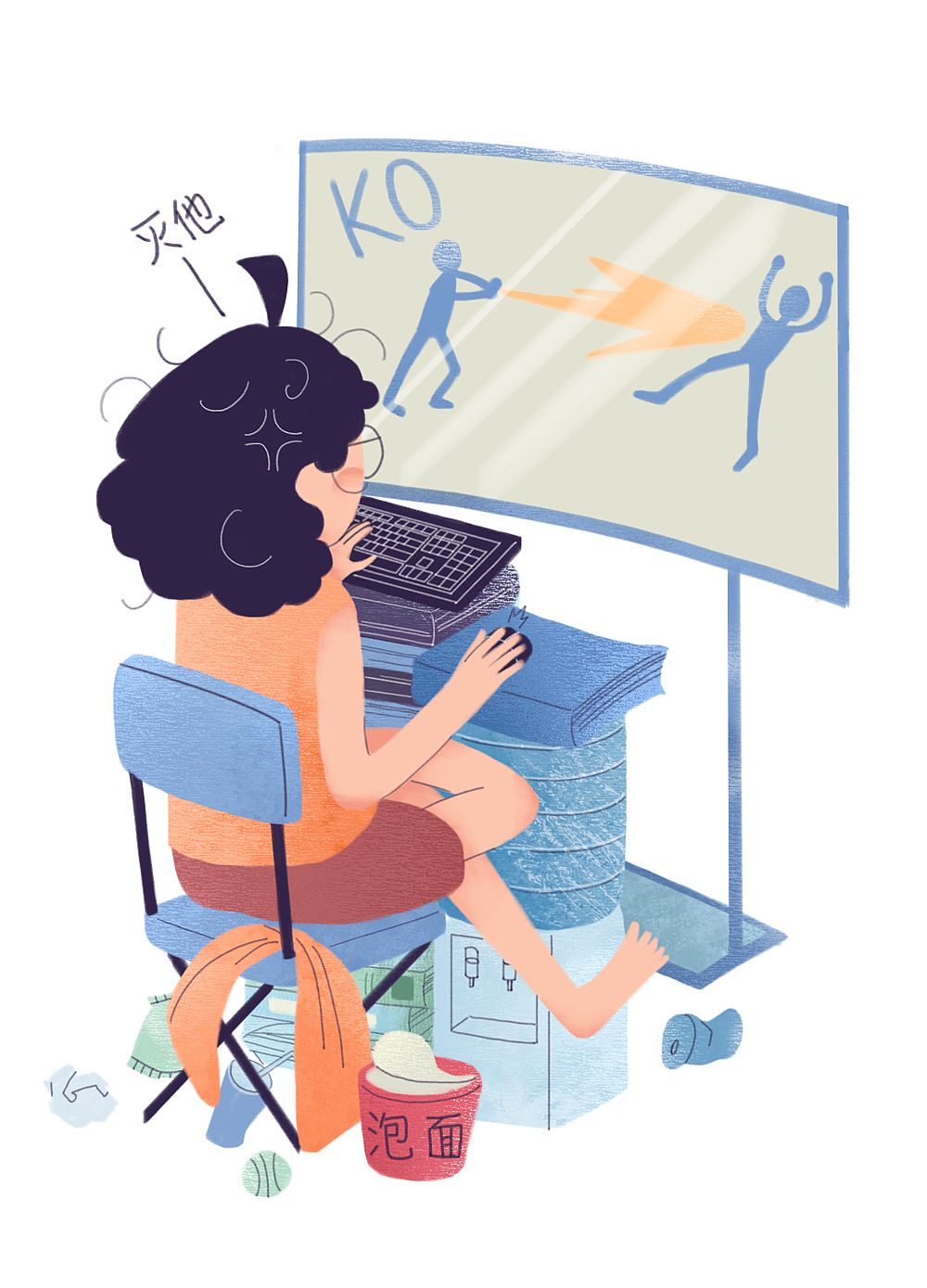 sa诗婷露雅护肤品牌生活方式插画