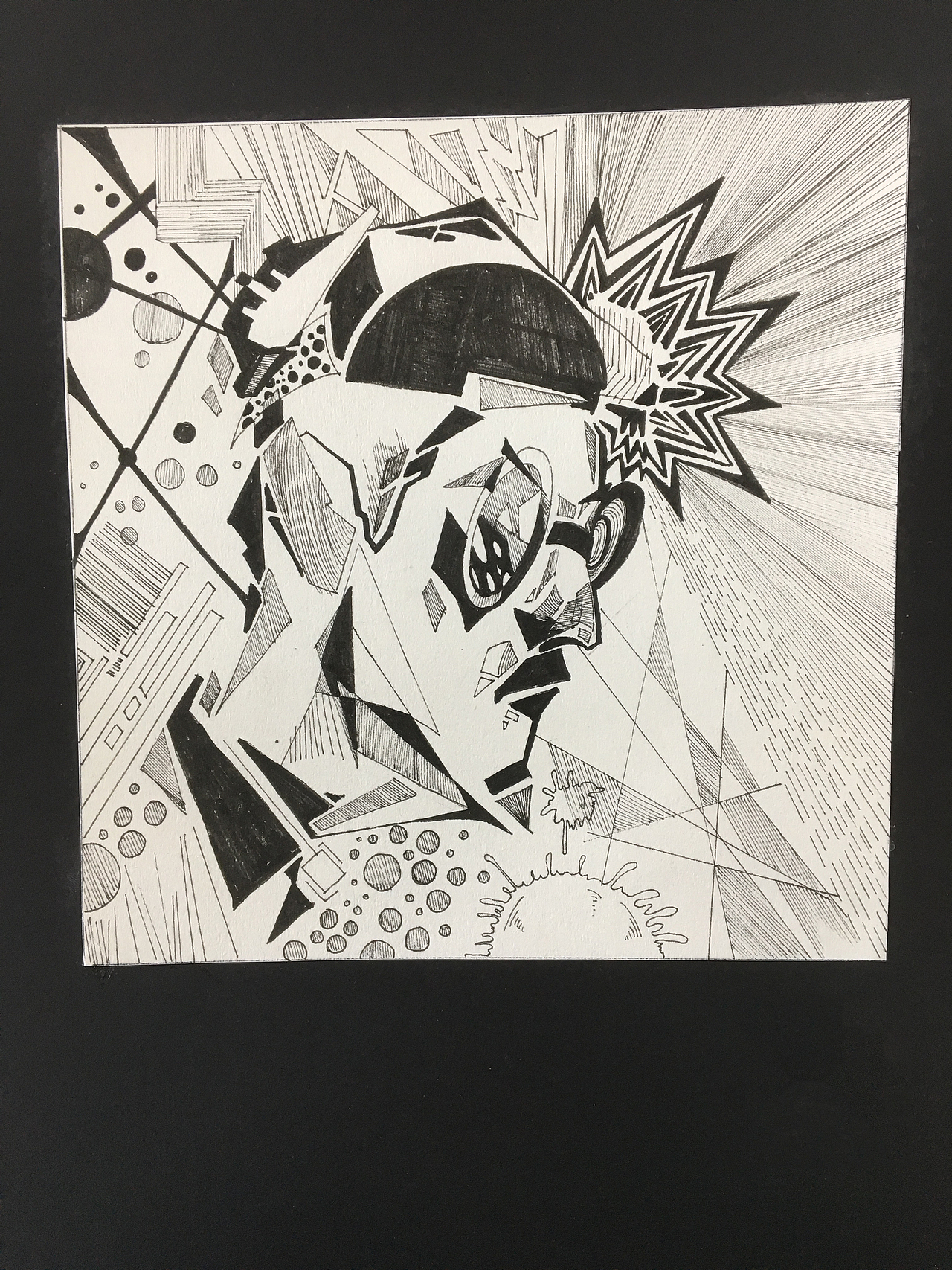 黑白色彩构成装饰图形