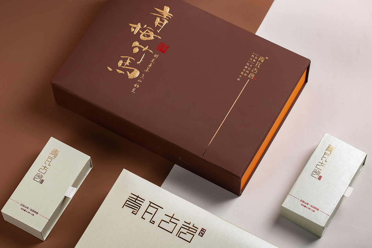 (青瓦古茗)logo加两个配套茶礼盒设计|平面|包装|品初_原创作品-站酷