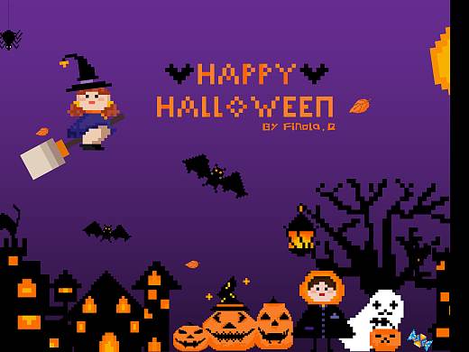 万圣节像素风小元素