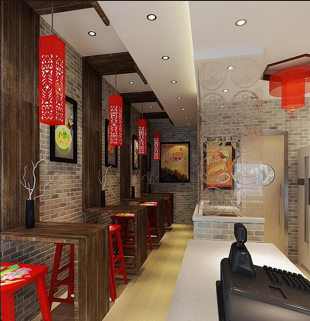 《湖沟烧饼形象店设计》——成都小吃店装修设计